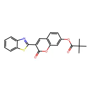 3-(benzo[d]thiazol-2-yl)-2-oxo-2H-chromen-7-yl pivalate structure