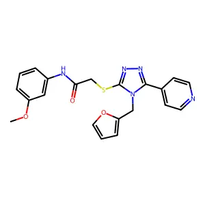 2-{[4-(furan-2-ylmethyl)-5-(pyridin-4-yl)-4H-1,2,4-triazol-3-yl]sulfanyl}-N-(3-methoxyphenyl)acetamide structure