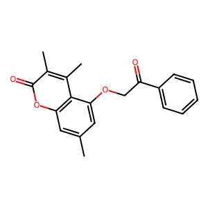 3,4,7-trimethyl-5-(2-oxo-2-phenylethoxy)-2H-chromen-2-one structure