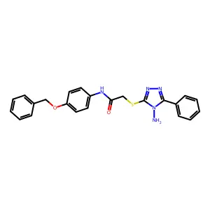 2-[(4-amino-5-phenyl-4H-1,2,4-triazol-3-yl)sulfanyl]-N-[4-(benzyloxy)phenyl]acetamide structure