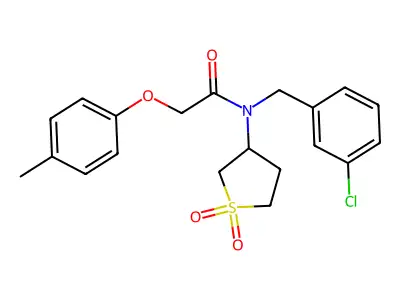 N-(3-chlorobenzyl)-N-(1,1-dioxidotetrahydrothiophen-3-yl)-2-(4-methylphenoxy)acetamide structure