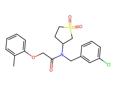 N-(3-chlorobenzyl)-N-(1,1-dioxidotetrahydrothiophen-3-yl)-2-(2-methylphenoxy)acetamide structure