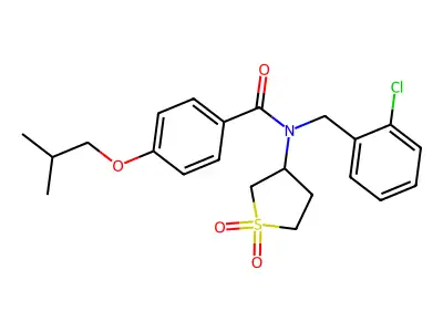 N-(2-chlorobenzyl)-N-(1,1-dioxidotetrahydrothiophen-3-yl)-4-(2-methylpropoxy)benzamide structure