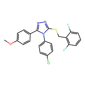 4-(4-CL-PH)-3-((2,6-Difluorobenzyl)thio)-5-(4-methoxyphenyl)-4H-1,2,4-triazole structure