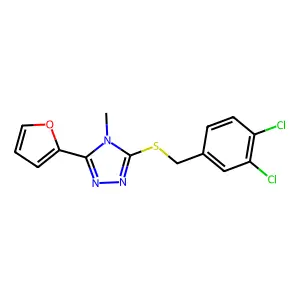 3-[(3,4-Dichlorophenyl)methylthio]-5-(2-furyl)-4-methyl-1,2,4-triazole structure