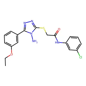 2-{[4-amino-5-(3-ethoxyphenyl)-4H-1,2,4-triazol-3-yl]sulfanyl}-N-(3-chlorophenyl)acetamide structure
