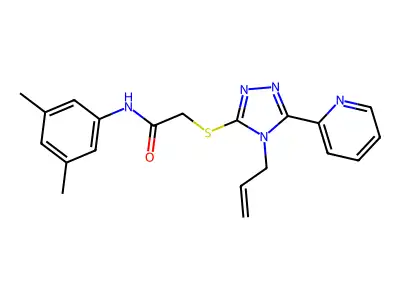 N-(3,5-dimethylphenyl)-2-{[4-(prop-2-en-1-yl)-5-(pyridin-2-yl)-4H-1,2,4-triazol-3-yl]sulfanyl}acetamide structure