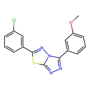 6-(3-Chlorophenyl)-3-(3-methoxyphenyl)-[1,2,4]triazolo[3,4-b][1,3,4]thiadiazole structure