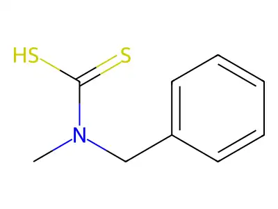 Benzyl(methyl)carbamodithioic acid structure