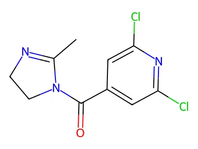 1H-Imidazole, 4,5-dihydro-1-((2,6-dichloro-4-pyridinyl)carbonyl)-2-methyl- structure