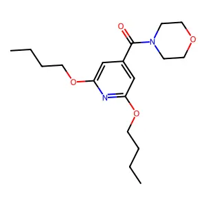 Morpholine, 4-(2,6-dibutoxyisonicotinoyl)- structure