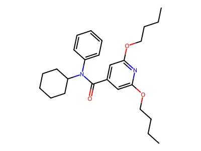 4-Pyridinecarboxamide, 2,6-dibutoxy-N-cyclohexyl-N-phenyl- structure