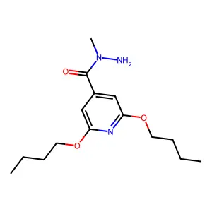 Isonicotinic acid, 2,6-dibutoxy-, 1-methylhydrazide structure