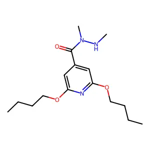 Isonicotinic acid, 2,6-dibutoxy-, 1,2-dimethylhydrazide structure