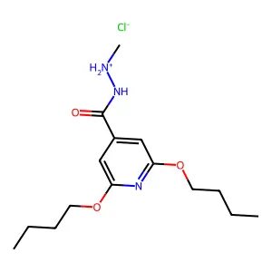 2,6-Dibutoxy-N-methylpyridine-4-carbohydrazonic acid--hydrogen chloride (1/1) structure