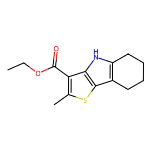Ethyl 2-methyl-5,6,7,8-tetrahydro-4H-thieno[3,2-b]indole-3-carboxylate structure
