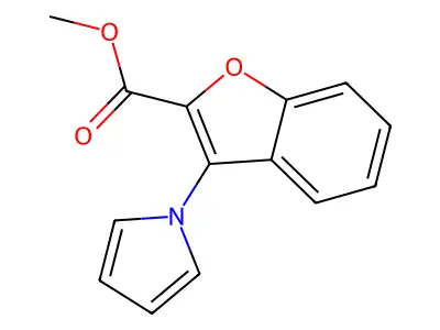 methyl 3-(1H-pyrrol-1-yl)-1-benzofuran-2-carboxylate structure