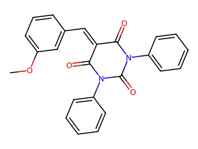 5-[(3-Methoxyphenyl)methylidene]-1,3-diphenyl-1,3-diazinane-2,4,6-trione structure