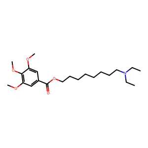 8-(N,N-diethylamino)octyl-3,4,5-trimethoxybenzoate structure