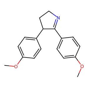 1-Pyrroline, 2,3-bis(p-methoxyphenyl)- structure