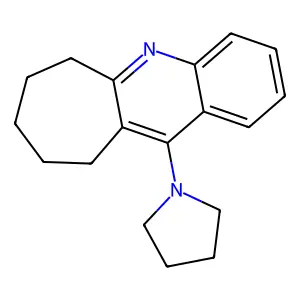 6H-CYCLOHEPTA(b)QUINOLINE, 7,8,9,10-TETRAHYDRO-11-PYRROLIDINO- structure