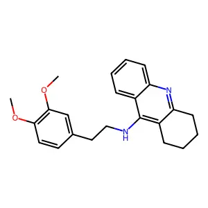 Acridine, 1,2,3,4-tetrahydro-9-(2-(3,4-dimethoxyphenyl)ethyl)amino- structure