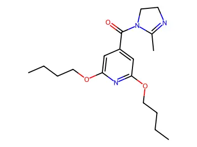 1H-Imidazole, 4,5-dihydro-1-((2,6-dibutoxy-4-pyridinyl)carbonyl)-2-methyl- structure