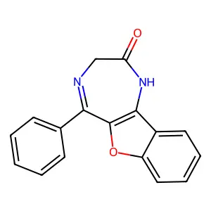 5-Phenyl-1,3-dihydro-2H-[1]benzofuro[3,2-E][1,4]diazepin-2-one structure