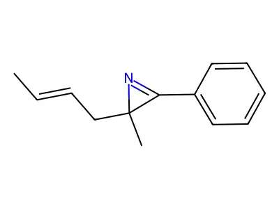 2-But-2-enyl-2-methyl-3-phenylazirine structure