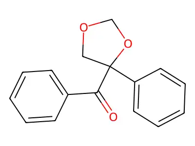 Methanone, phenyl(4-phenyl-1,3-dioxolan-4-yl)- structure
