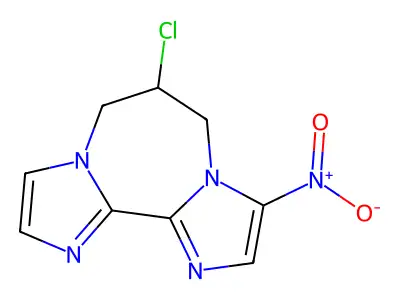 5H-Diimidazo(1,2-a:2',1'-c)(1,4)diazepine, 6,7-dihydro-6-chloro-3-nitro- structure