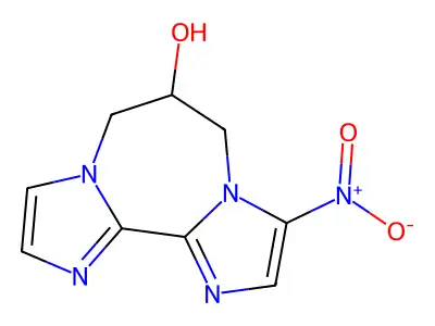 5H-Diimidazo(1,2-a:2',1'-c)(1,4)diazepin-6-ol, 6,7-dihydro-3-nitro- structure