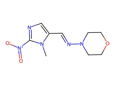 4-Morpholinamine,N-[(1-methyl-2-nitro-1H-imidazol-5-YL)methylene]- structure