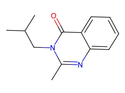 3-isobutyl-2-methylquinazolin-4(3H)-one structure