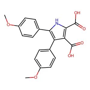 Pyrrole-2,3-dicarboxylic acid, 4,5-bis(p-methoxyphenyl)- structure