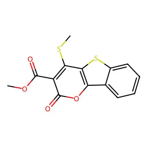 Methyl 4-methylsulfanyl-2-oxo-[1]benzothiolo[3,2-b]pyran-3-carboxylate structure