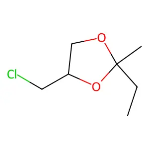 1,3-Dioxolane, 4-(chloromethyl)-2-ethyl-2-methyl- structure
