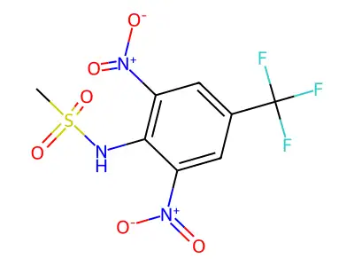 2',6'-Dinitro-4'-(trifluoromethyl)methanesulfonanilide structure