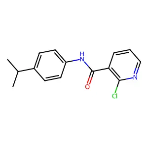 2-chloro-N-[4-(propan-2-yl)phenyl]pyridine-3-carboxamide structure