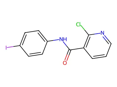 2-chloro-N-(4-iodophenyl)pyridine-3-carboxamide structure