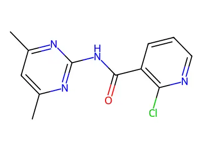 2-chloro-N-(4,6-dimethyl-2-pyrimidinyl)nicotinamide structure
