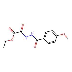 Ethyl (2'-(4-methoxybenzoyl)hydrazido)oxalate structure
