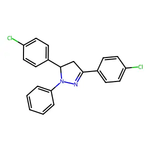 3,5-Bis(4-chlorophenyl)-4,5-dihydro-1-phenyl-1H-pyrazole structure