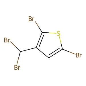 2,5-Dibromo-3-(dibromomethyl)thiophene structure