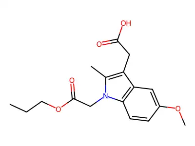 1H-Indole-1,3-diacetic acid, 5-methoxy-2-methyl-, 1-ethyl 3-methyl ester structure