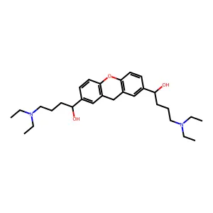 9H-Xanthene-2,7-dimethanol, alpha,alpha'-bis(3-(diethylamino)propyl)- structure