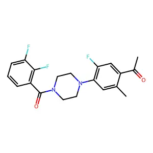 1-{4-[4-(2,3-Difluorobenzoyl)piperazin-1-yl]-5-fluoro-2-methylphenyl}ethan-1-one structure