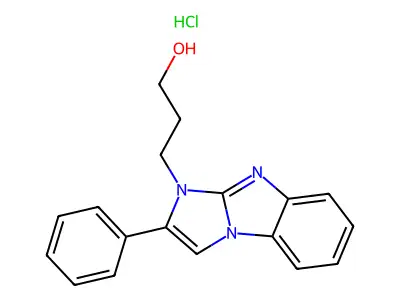 3-(2-Phenylimidazo[1,2-a]benzimidazol-3-yl)propan-1-ol;hydrochloride structure