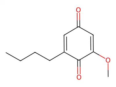 2,5-Cyclohexadiene-1,4-dione, 2-butyl-6-methoxy- structure