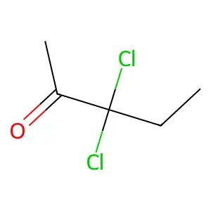 2-Pentanone, 3,3-dichloro- structure